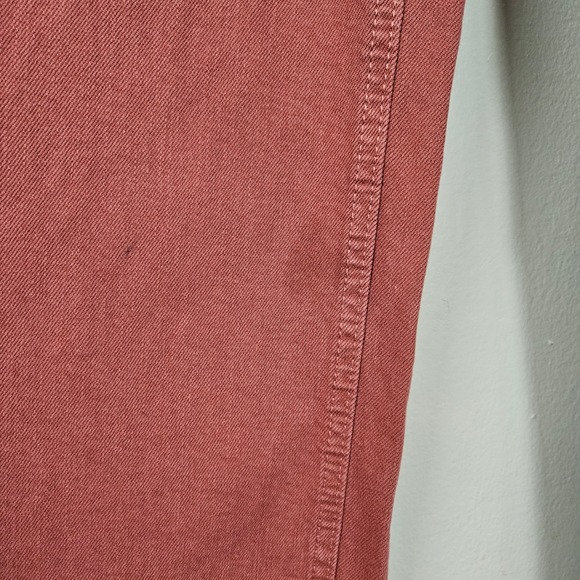 Old Navy Sky Hi Wide Leg Denim Jeans Sz 10 Red Dirt Wash Zip Fly - Picture 4 of 9